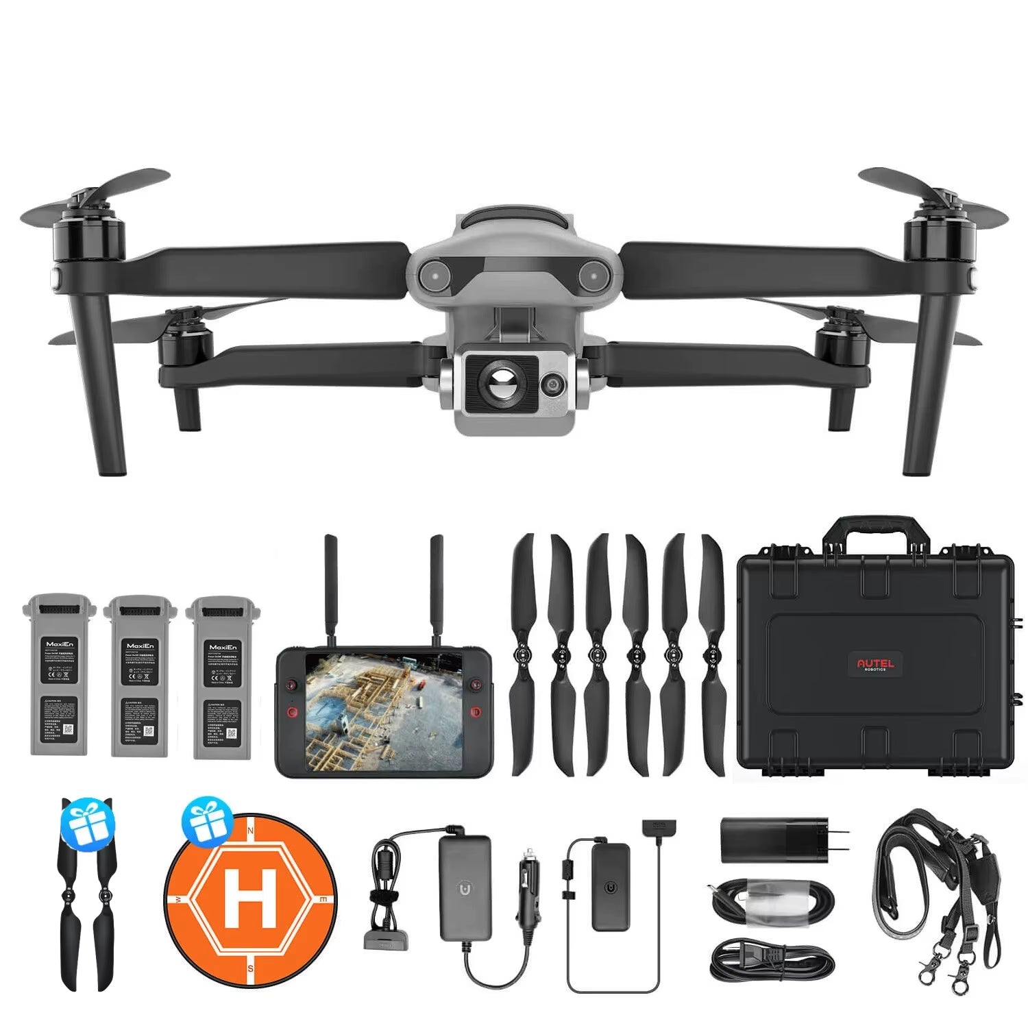 Autel Robotics EVO II Dual 640T V3 Drone Thermal Imaging Camera Drone 720° Avoidance for Hunting Fire Rescue Professional Drones