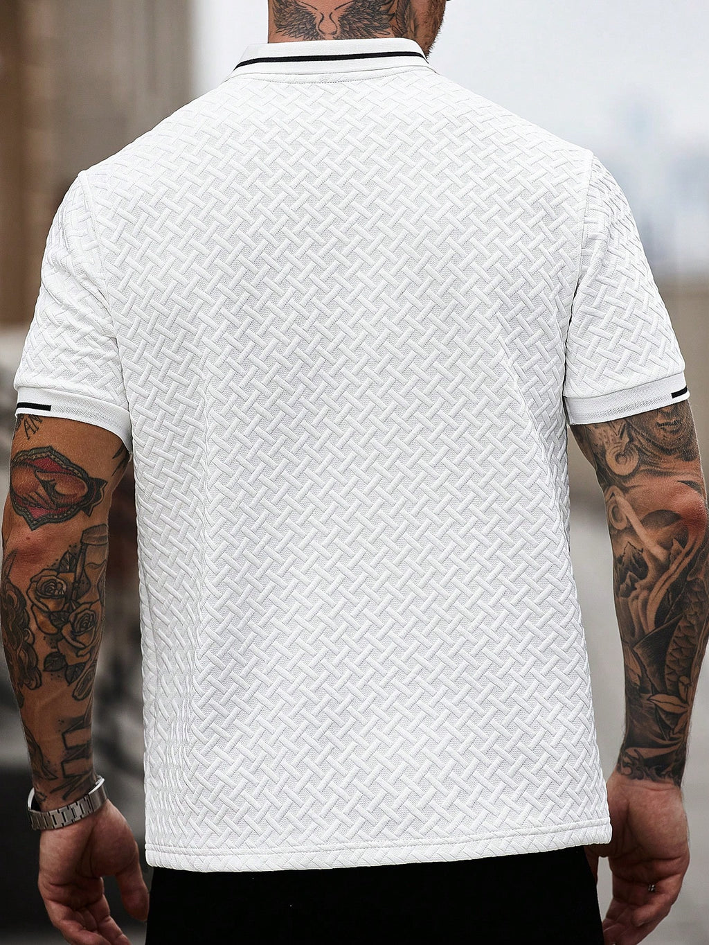 Manfinity Casualcool Men'S Striped Short Sleeve Casual/Business Polo Shirt