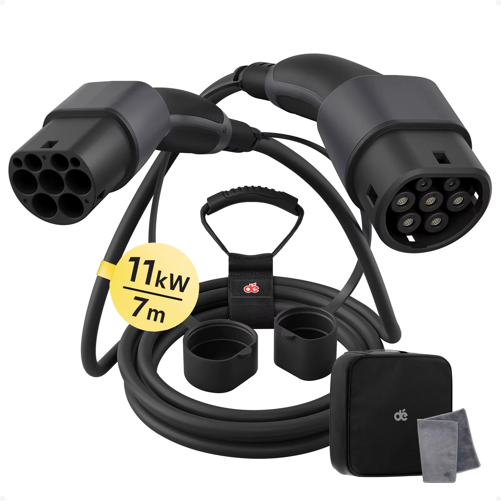 Type 2 EV Charging Cable 11Kw 16A 3Phase 22Kw 32A 7Kw 32A 1Phase 10M 20M Extra Long Cable Electric Vehicle Charging Cable