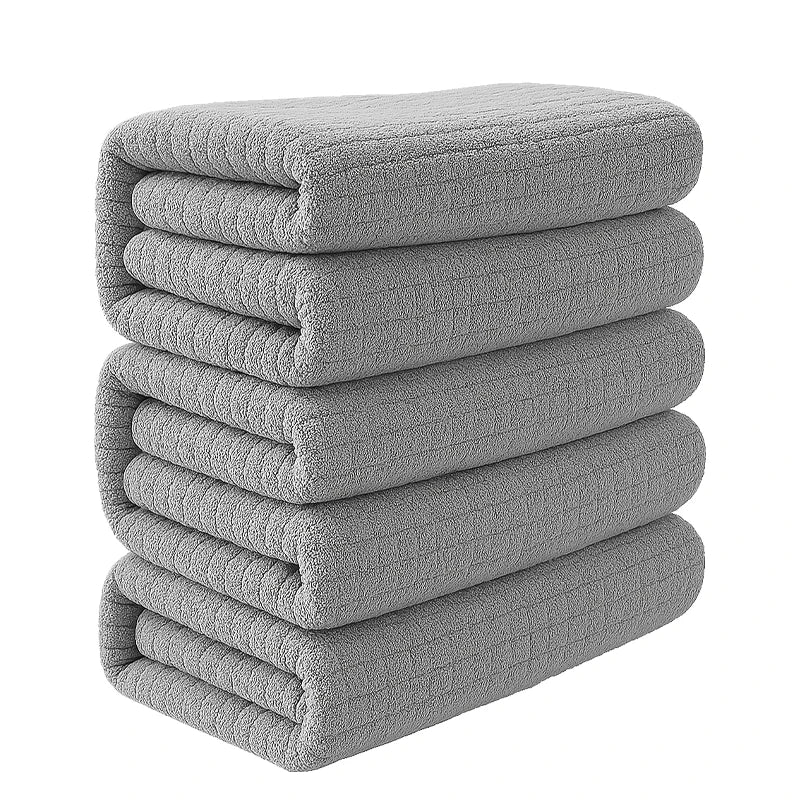 4Pcs/Set Hotel Cotton Towels Bamboo Fiber Towels Sets Home Bath Towels Adults Face Towel Thick Absorbent Luxury Bathroom Towels