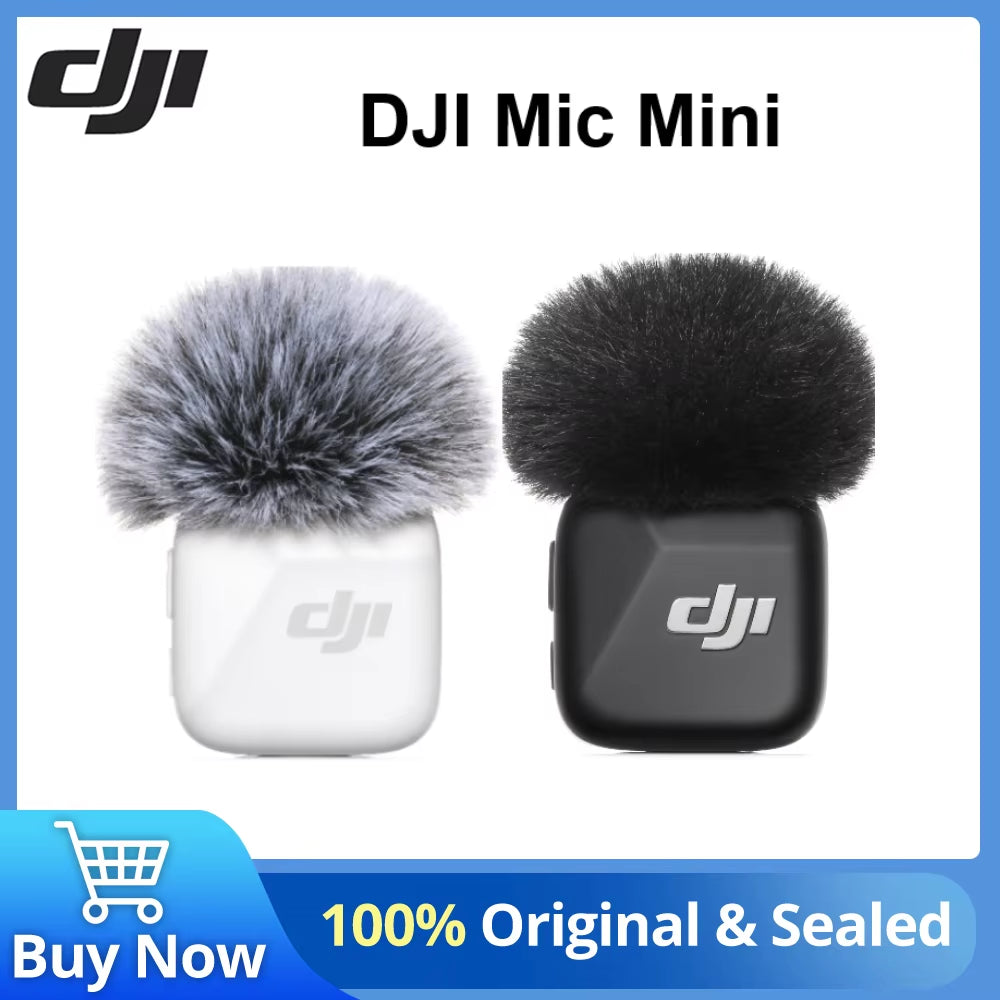 DJI Mic Mini Wireless Microphone 48-Hour Operation W/ Case Two-Level Active Noise Cancelling