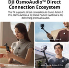DJI Mic Mini Wireless Microphone 48-Hour Operation W/ Case Two-Level Active Noise Cancelling