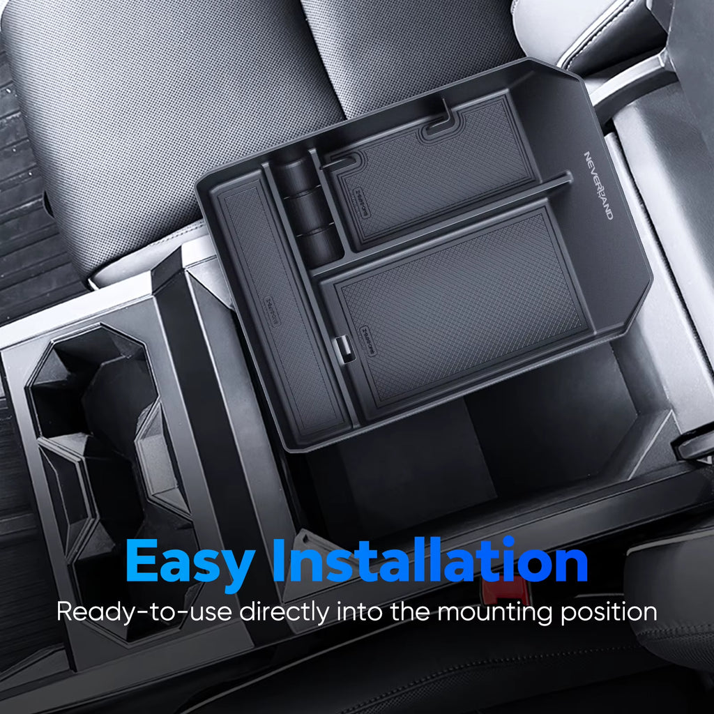 NEVERLAND Center Console Armrest Organizer, Truck Accessories, for Tesla Cybertruck Accessories, for Tesla Storage, Black