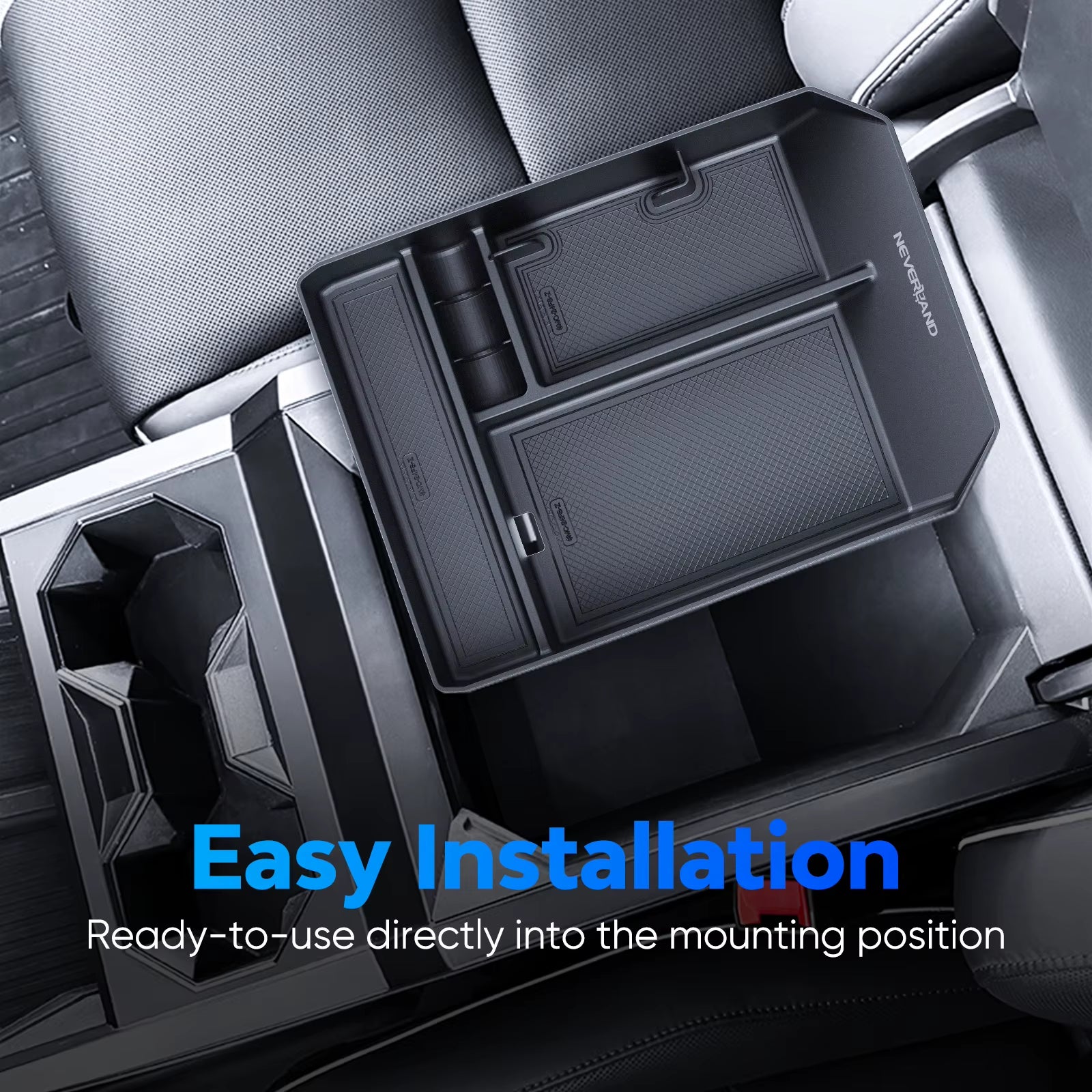 NEVERLAND Center Console Armrest Organizer, Truck Accessories, for Tesla Cybertruck Accessories, for Tesla Storage, Black