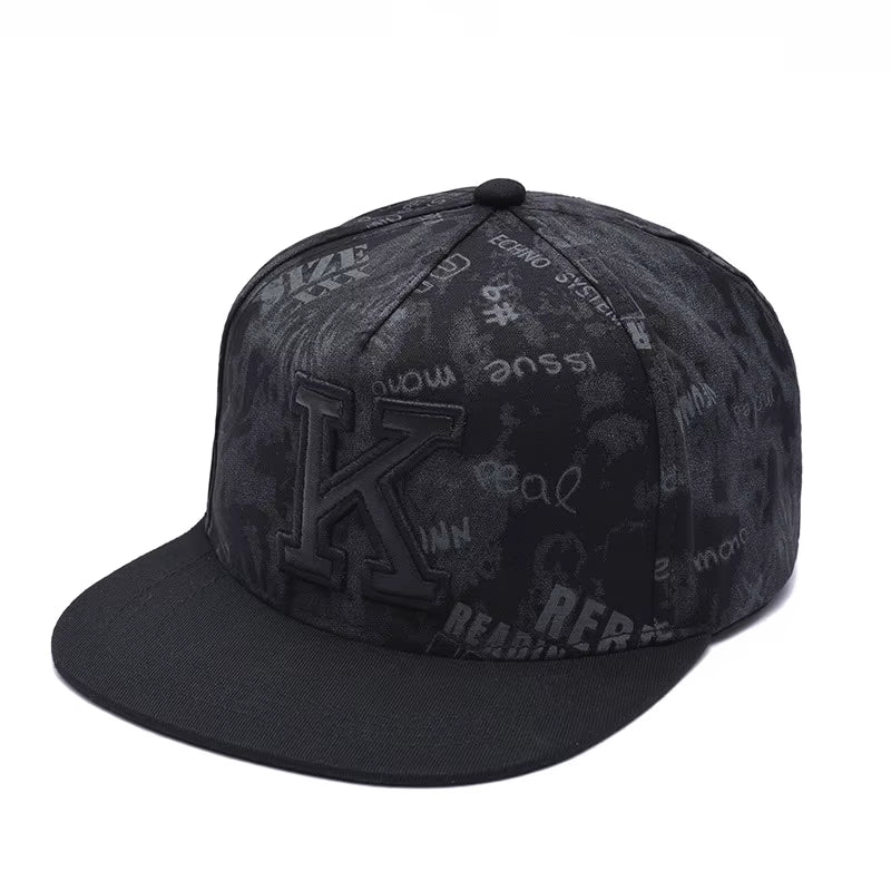 Letter K Baseball Cap for Men and Women Fashion Korean Style Summer Outdoor Sun Hats Male Acrylic Snapback Cap Hip Hop Dad Hat
