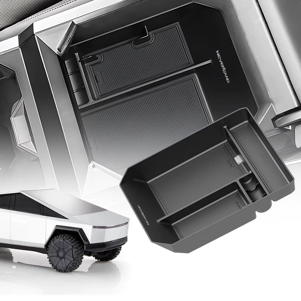 NEVERLAND Center Console Armrest Organizer, Truck Accessories, for Tesla Cybertruck Accessories, for Tesla Storage, Black