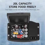 For Tesla Model 3 Car Refrigerator APP Control 20 Liter Volt Portable Compressor Freezer Cooler Fridge Outdoor Travel Camping