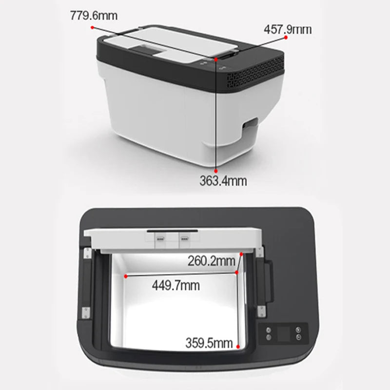 For Tesla Model Y Model 3 35L 12V Car Refrigerator Mini Fridge Freezer Portable Compressor Camping Medicine Storage Travel Fridg