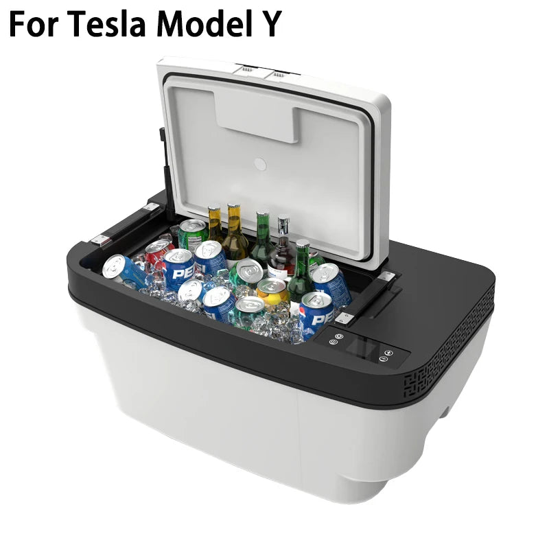 For Tesla Model Y Model 3 35L 12V Car Refrigerator Mini Fridge Freezer Portable Compressor Camping Medicine Storage Travel Fridg