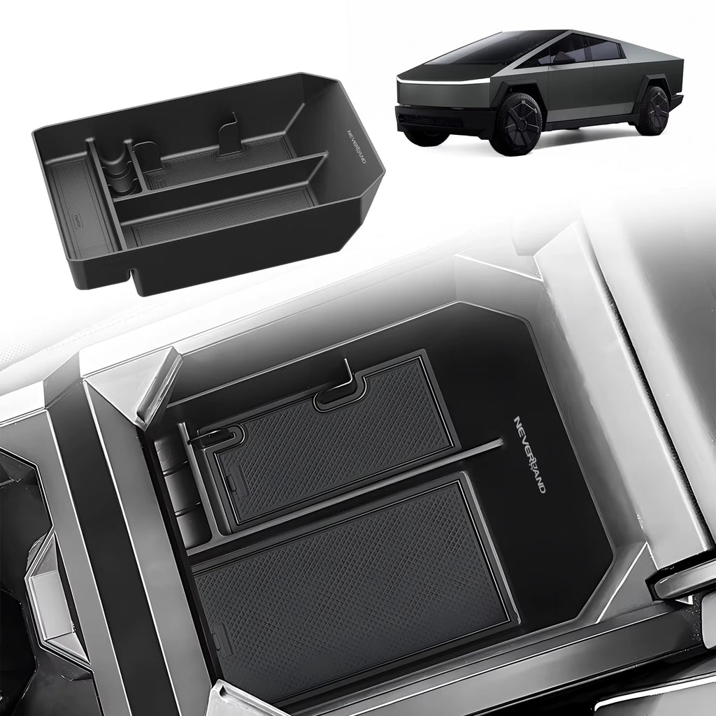NEVERLAND Center Console Armrest Organizer, Truck Accessories, for Tesla Cybertruck Accessories, for Tesla Storage, Black