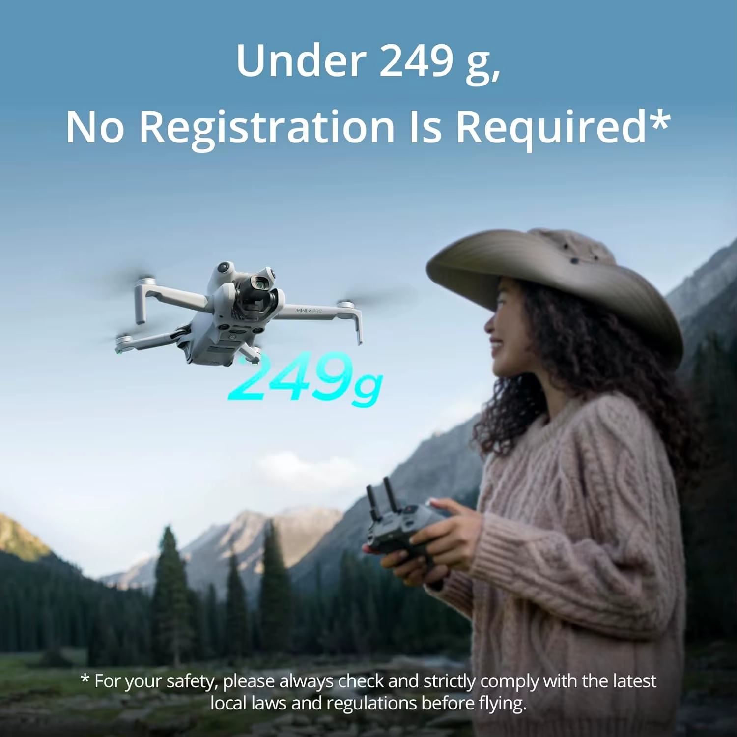 DJI Mini 4 Pro Drone – 249G 4K/60FPS HDR
