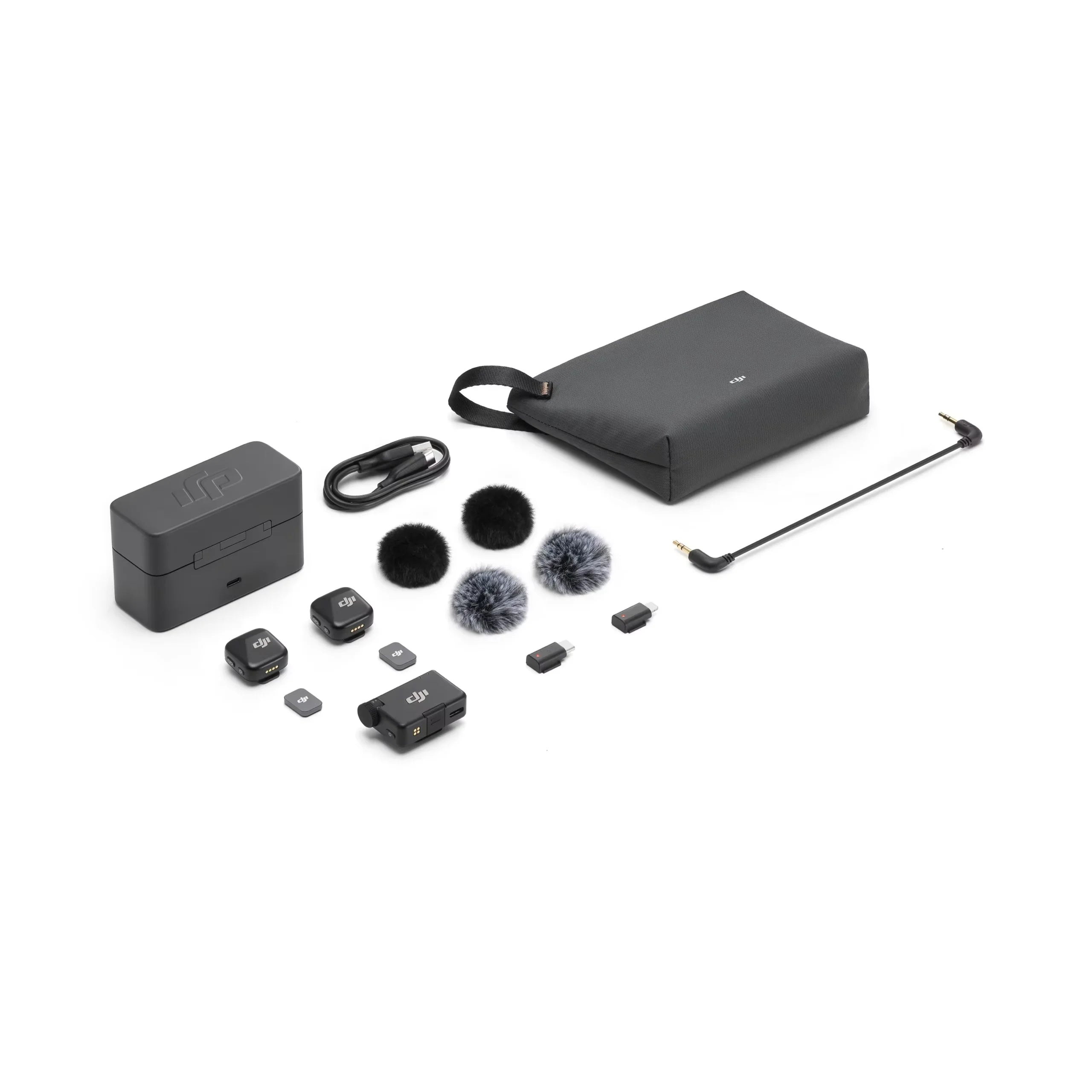 DJI Mic Mini Wireless Microphone 48-Hour Operation W/ Case Two-Level Active Noise Cancelling