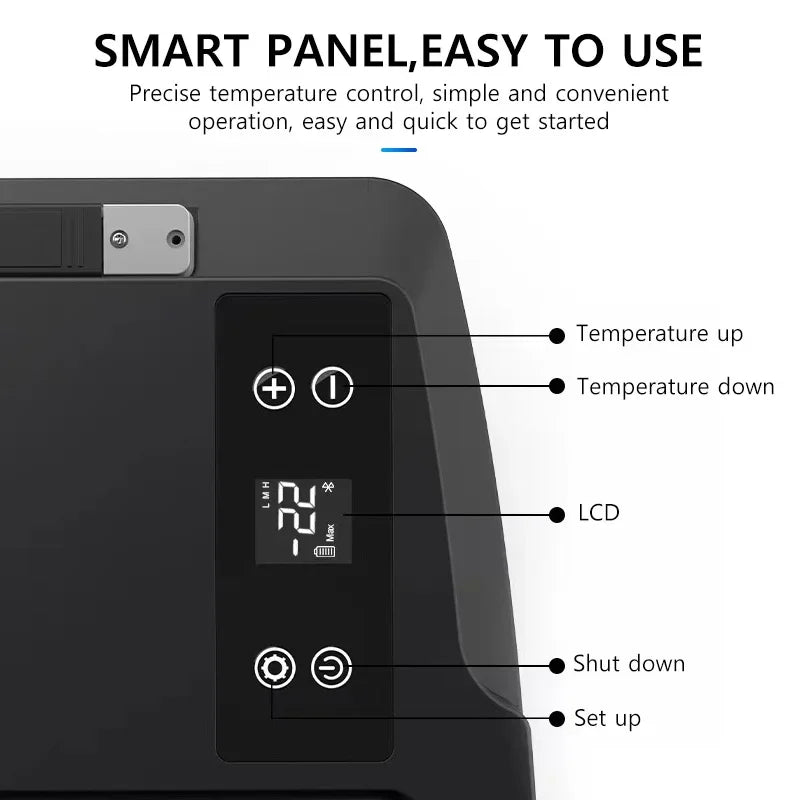 For Tesla Model 3 Car Refrigerator APP Control 20 Liter Volt Portable Compressor Freezer Cooler Fridge Outdoor Travel Camping
