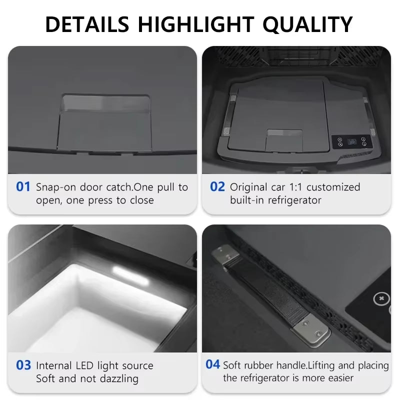 For Tesla Model 3 Car Refrigerator APP Control 20 Liter Volt Portable Compressor Freezer Cooler Fridge Outdoor Travel Camping