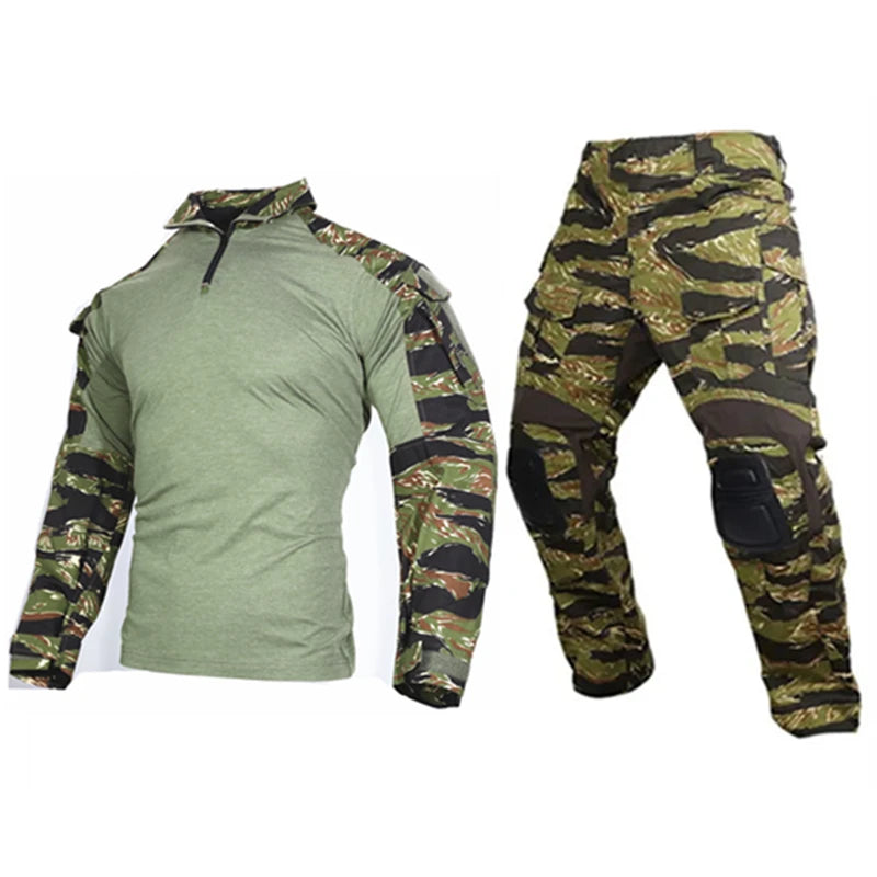 Emersongear Tactical G3 Uniform Sets NEW Mens Camouflage Suits Outdoor Hunting Shirt Pants Tops Duty Cargo Trouser AOR1