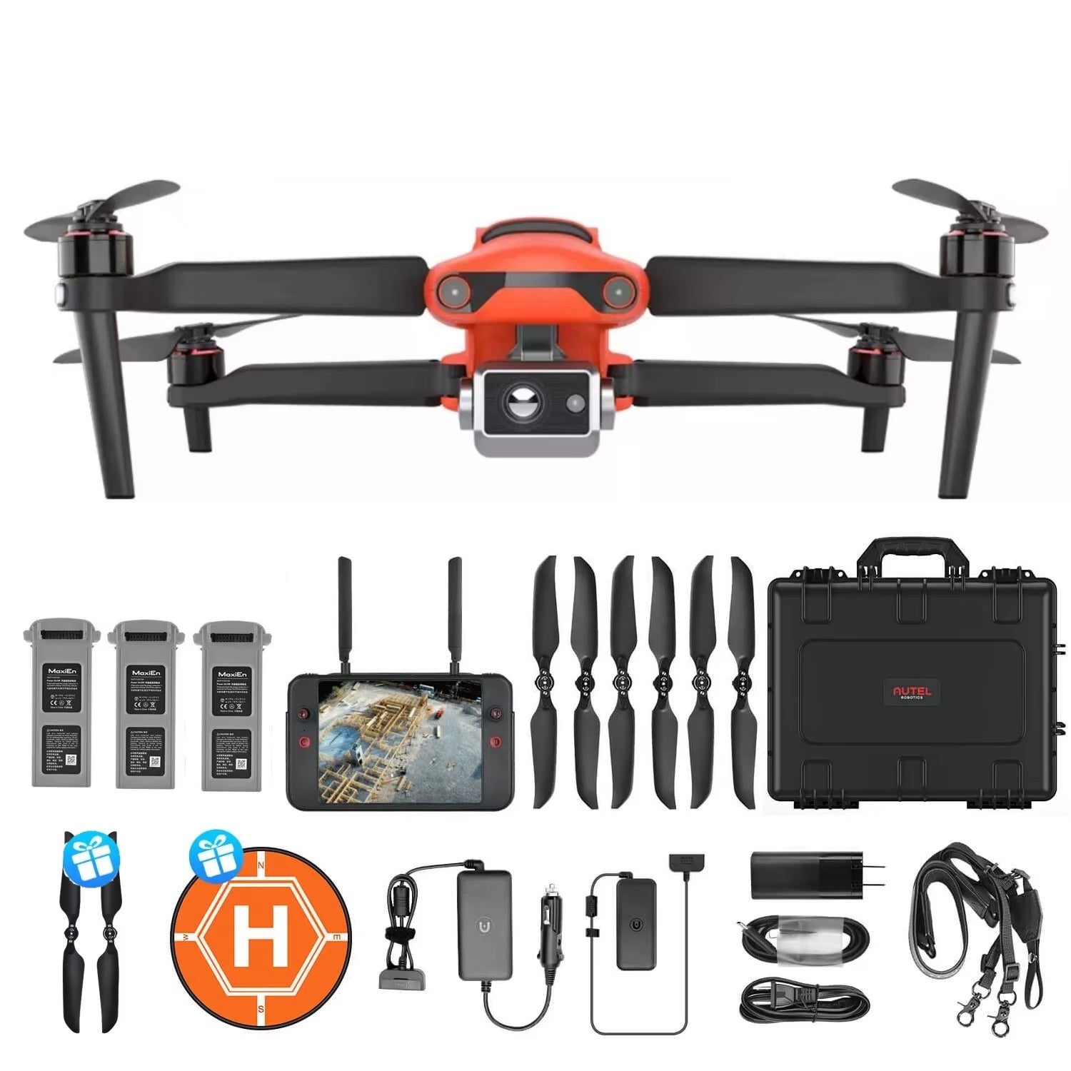 Autel Robotics EVO II Dual 640T V3 Drone Thermal Imaging Camera Drone 720° Avoidance for Hunting Fire Rescue Professional Drones