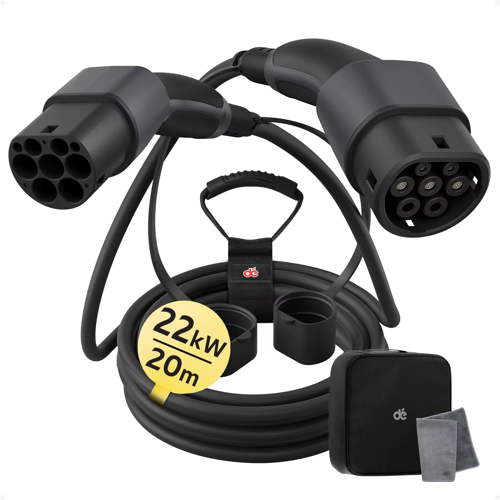 Type 2 EV Charging Cable 11Kw 16A 3Phase 22Kw 32A 7Kw 32A 1Phase 10M 20M Extra Long Cable Electric Vehicle Charging Cable