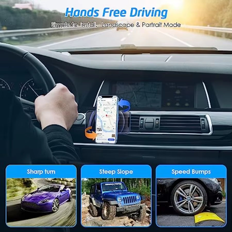 Magnetic Phone Holder for Car Wixgear [2 Pack] Universal Air Vent Magnetic Phone Mount for Car Car Phone Holder Mount for Cell